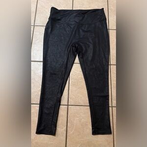All Worthy Faux Leather Black Leggings